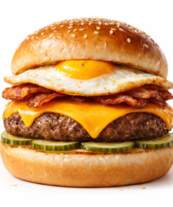 Hamburguesa Americana Premium con Huevo y Tocino