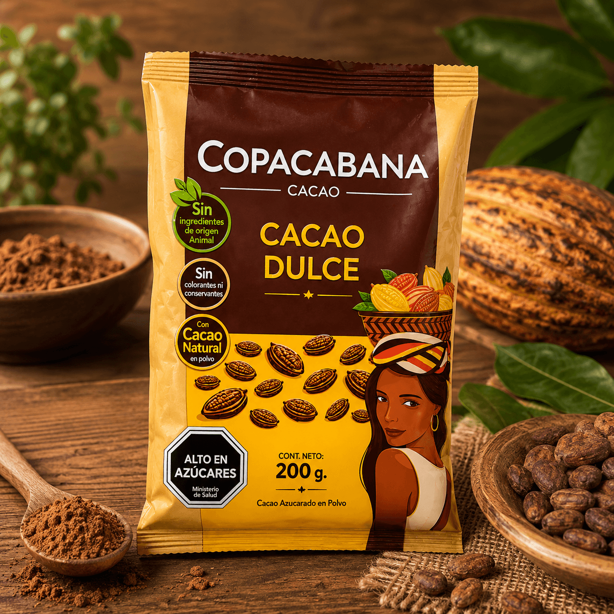 Cacao Copacabana en polvo 200g - Imagen 2