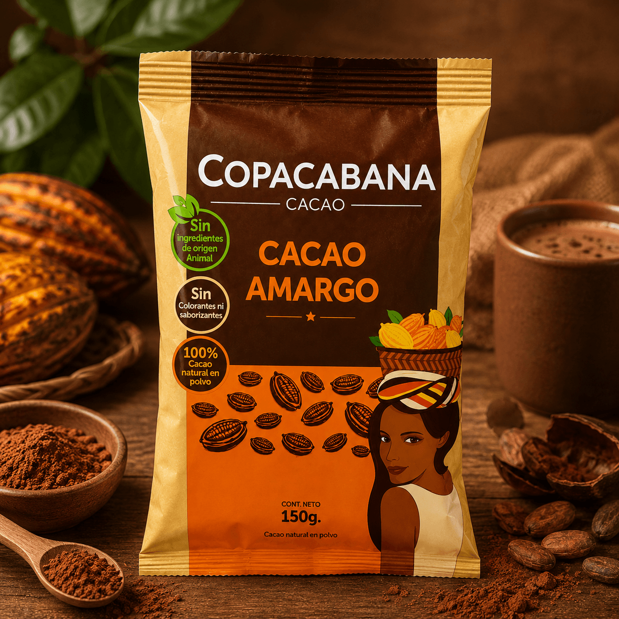Cacao natural en polvo 150g - Imagen 2