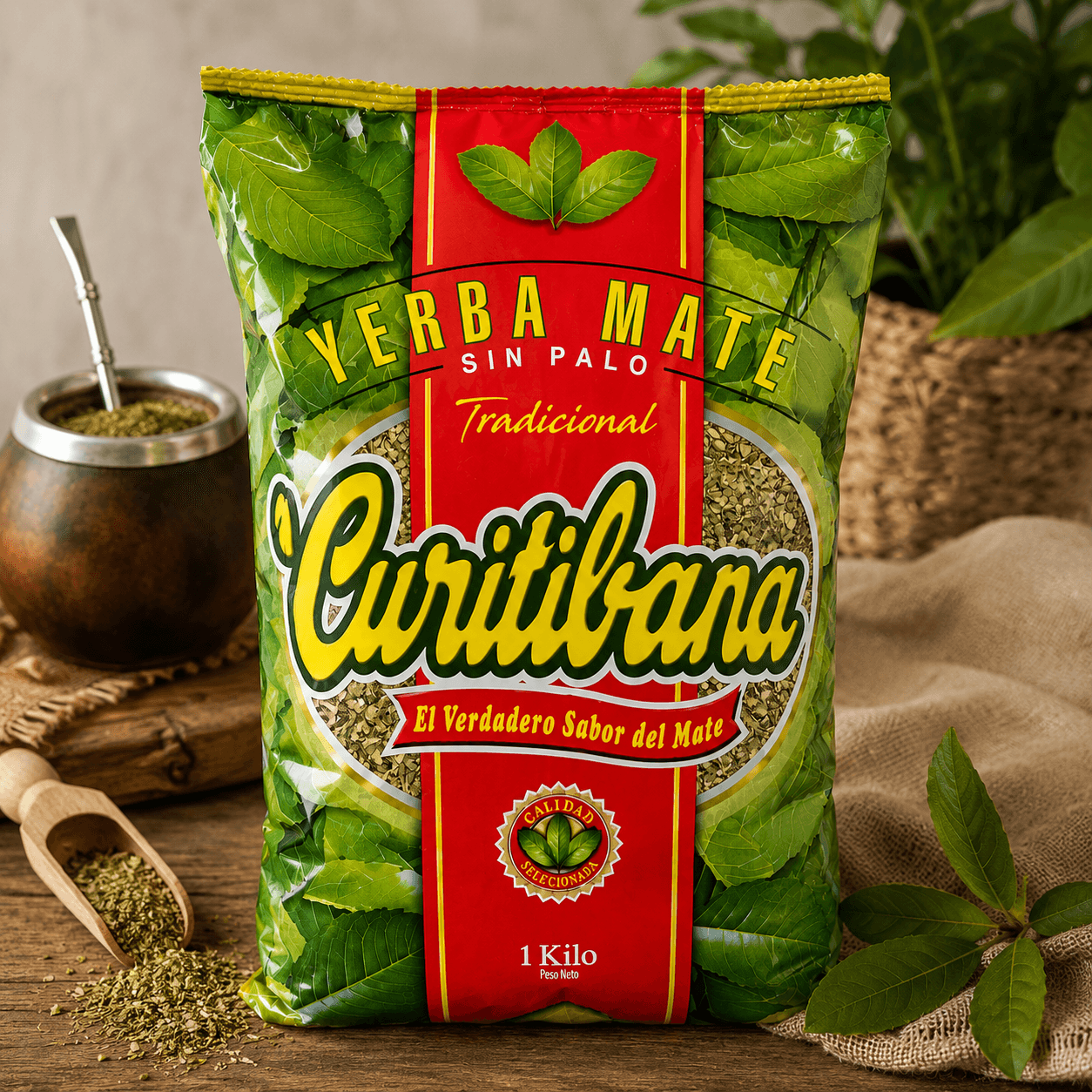 Yerba mate Curitibana tradicional 1 kg - Imagen 2