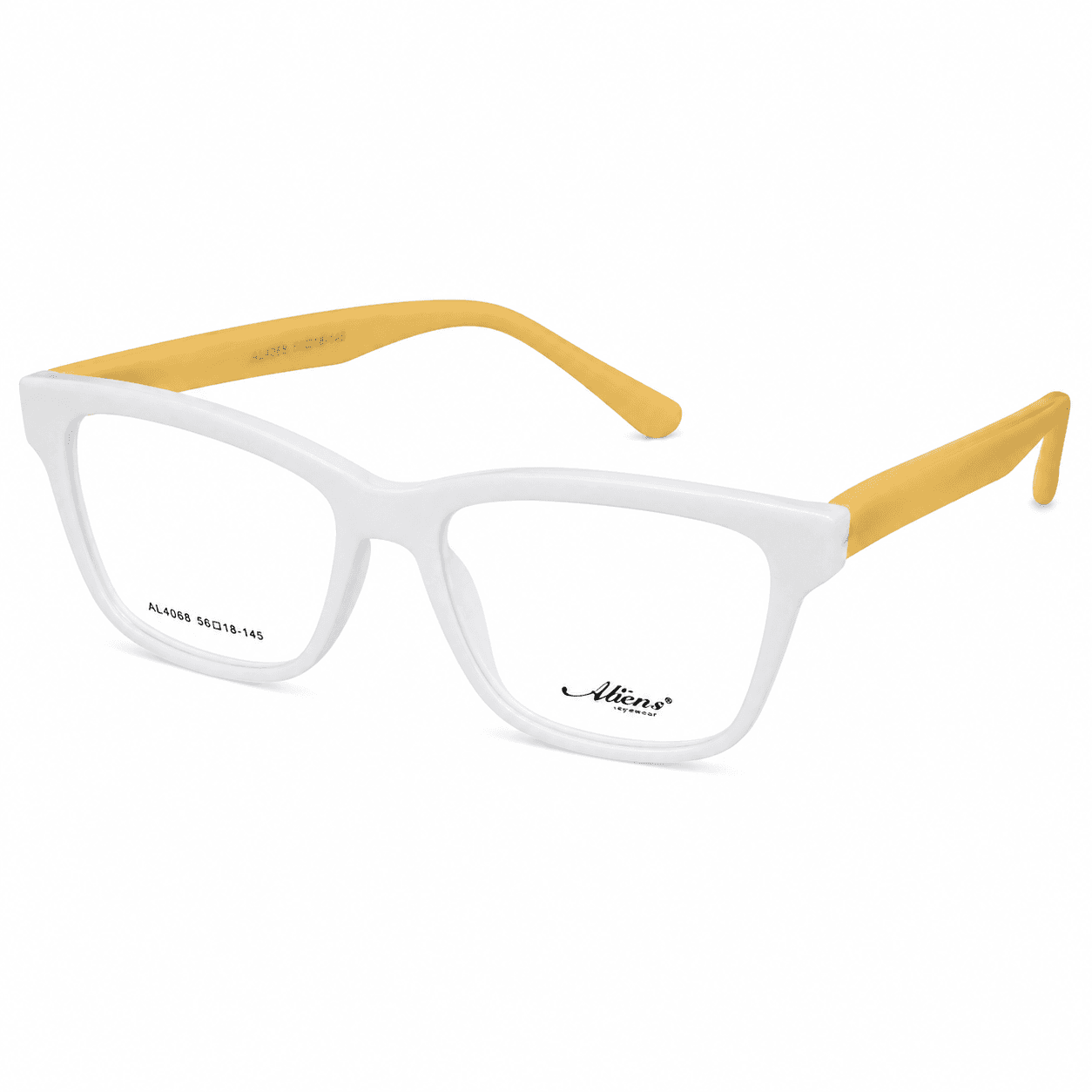 Lentes marco amarillo blanco